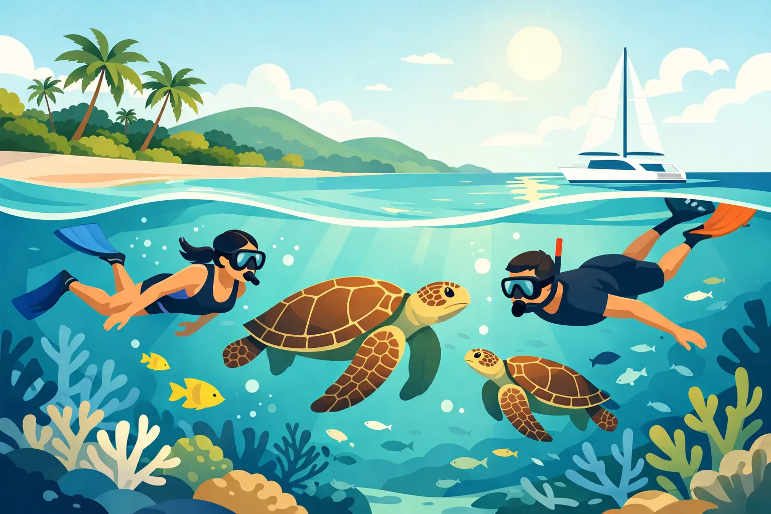 Guided Turtle Snorkeling in Barbados