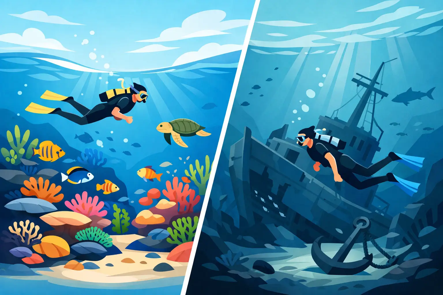 Reef Snorkeling vs Shipwreck Snorkeling