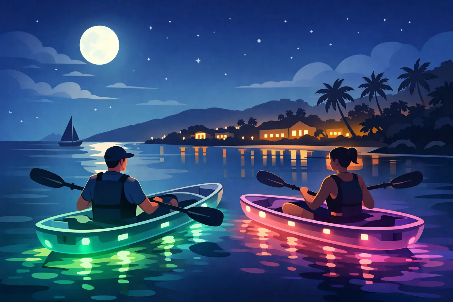 LED Kayak Tour Review for Barbados Nights