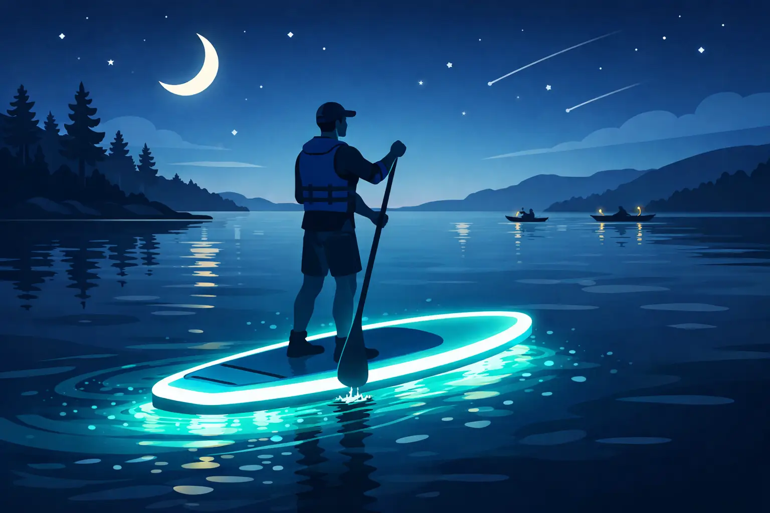 Is Luminescent Paddle Boarding Safe at Night?