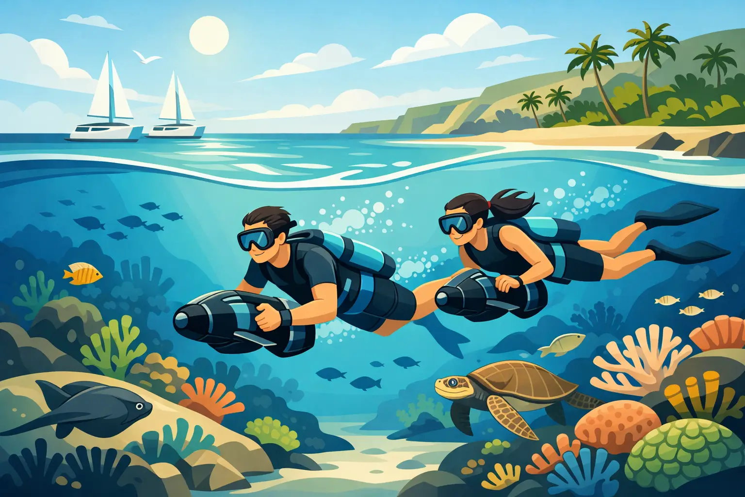 Sea Scooter Operation for Barbados Reef Adventures